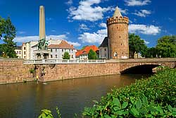 Brandenburg Stadtkanal und Steintorturm